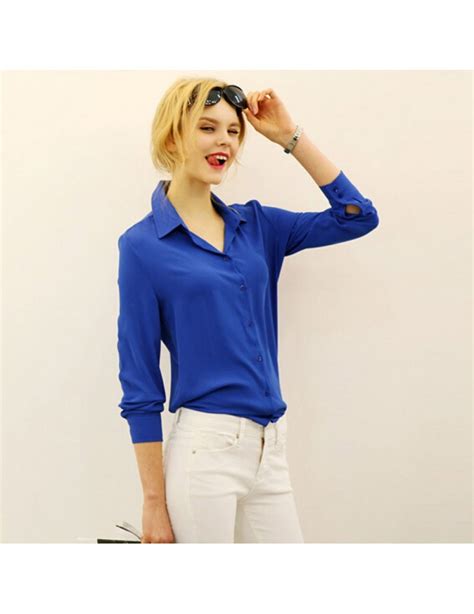 5 Colors Work Wear 2016 Women Shirt Chiffon Blusas Femininas Tops