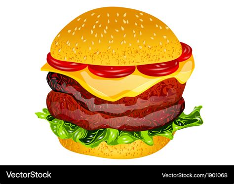 Burger Royalty Free Vector Image Vectorstock