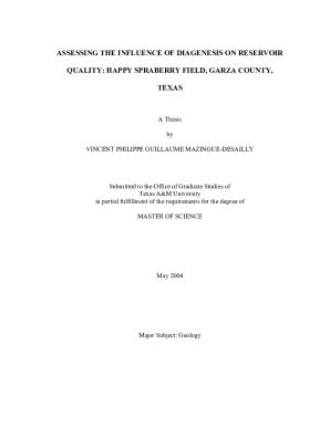Fillable Online Assessing The Influence Of Diagenesis On Reservoir