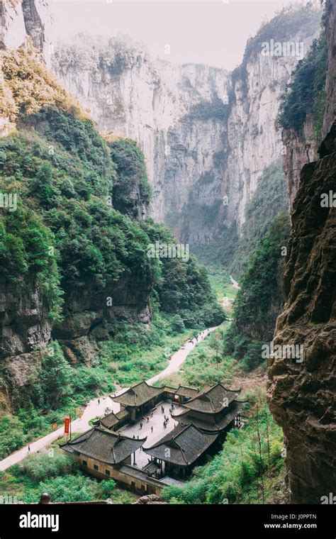 Chongqing China, Three Natural Bridges, Wulong ancient natural bridge Scenic Area, Wulong ...