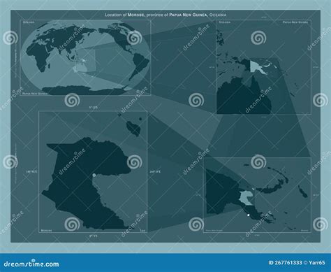 Morobe Papua New Guinea Described Location Diagram Stock Illustration