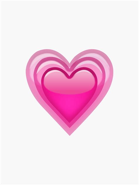 Growing Pink Heart Emoji Sticker By Aleexbee Redbubble