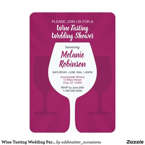 Wine Tasting Wedding Party Invitation Wine Tasting Bridal Shower Invitations