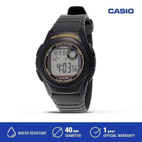 Jual Casio F 200W 9ADF Jam Tangan Pria Hitam Black Di Seller Casio