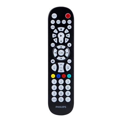 Philips Device Backlit Universal Tv Remote Control In Brushed Black