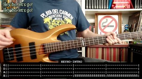 Ramones Blitzkrieg Bop Bass Cover With Tabs Lyrics Pdf Youtube