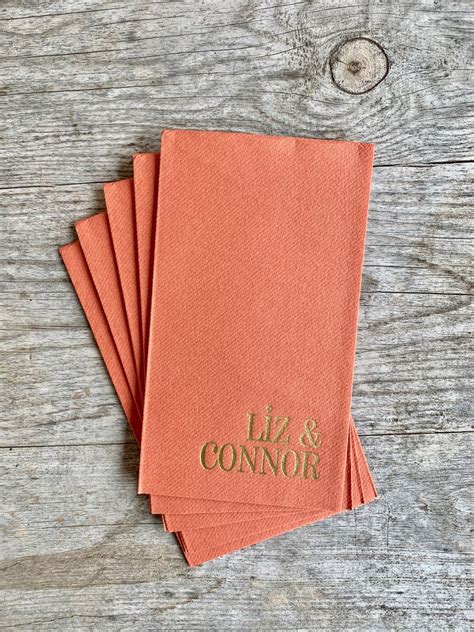 Personalized Linen Like Napkins Custom Monogrammed Paper Etsy