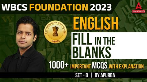 Wbcs Wbcs English English Mcqs Fill In The Blanks