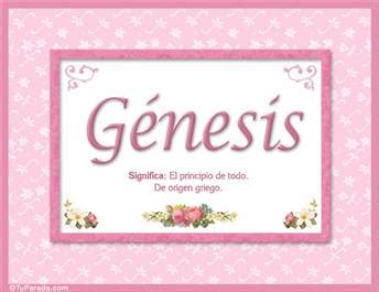 Génesis Nombre Significado de Génesis