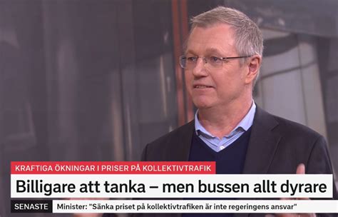 Johan Wadman I Svt Om Prishöjningar Och Attraktivare Kollektivtrafik