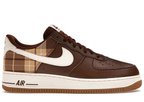 Nike Air Force 1 Low 07 Lx Brown Plaid Cacao Wow Pale Ivoryone