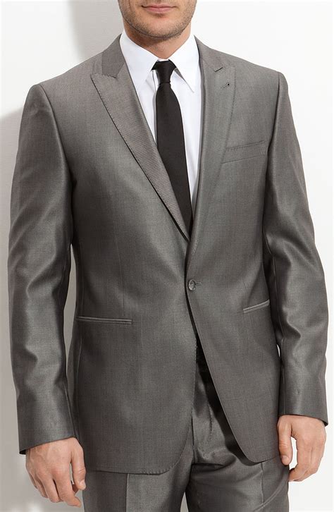 John Varvatos Star Usa Grey Wool And Silk Suit Nordstrom