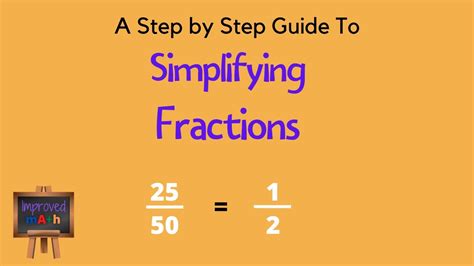 How To Simplify Fractions Reducing Fractions Math Help Fraction Videos Improved Math