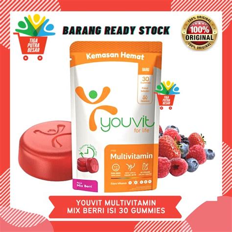 Jual YOUVIT MULTIVITAMIN DEWASA ISI 30 PCS GUMMY Di Lapak Tiga Putra