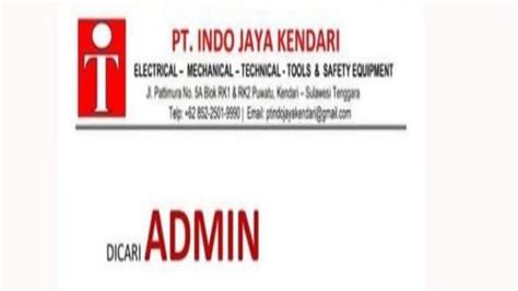 WALK INTERVIEW Lowongan Kerja PT Indojaya Kendari Buka Rekrutmen 2