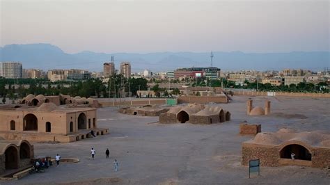 Yazd Iran 2022 Tourist Walk Around Remains Of Zoroastrians Dakhmeh