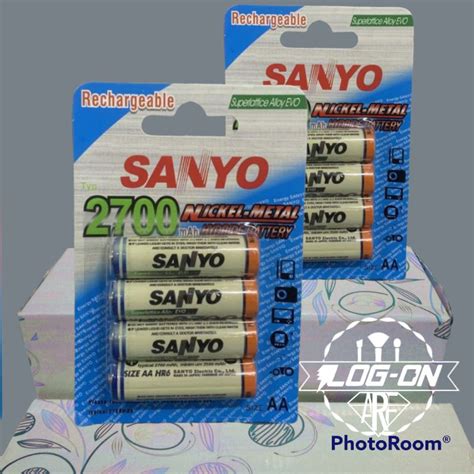 Jual Baterai Charger Sanyo 2700Mah AA 1 2V Isi4 Batere Cas A2 Sanyo