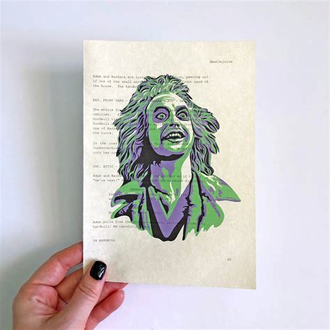 Beetlejuice Tim Burton Movie Script Maitland Lydia 80s Etsy