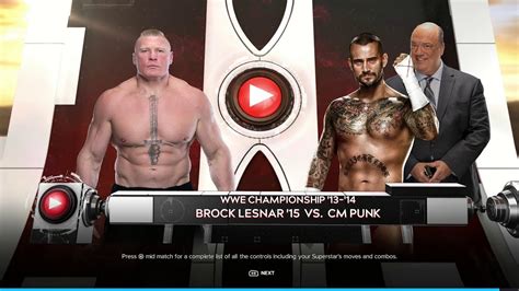 Wwe K Full Match Brock Lesnar Vs Cm Punk Double Title Match