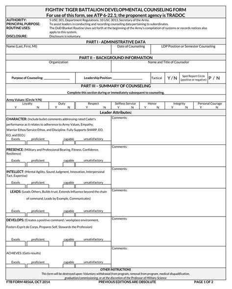 Printable Da Form