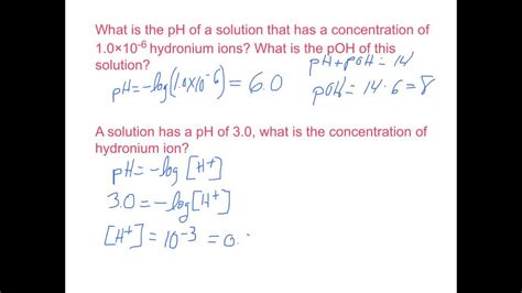 Chem 11 6 Ph Youtube