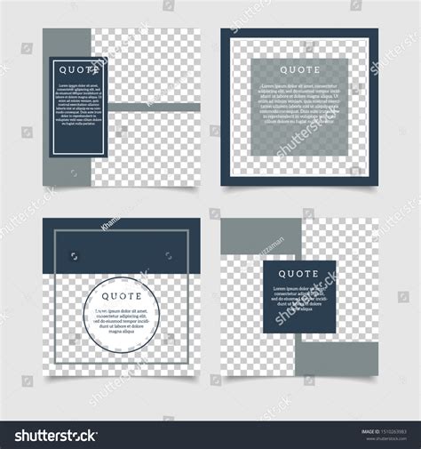 Editable Square Social Media Post Template Stock Vector Royalty Free