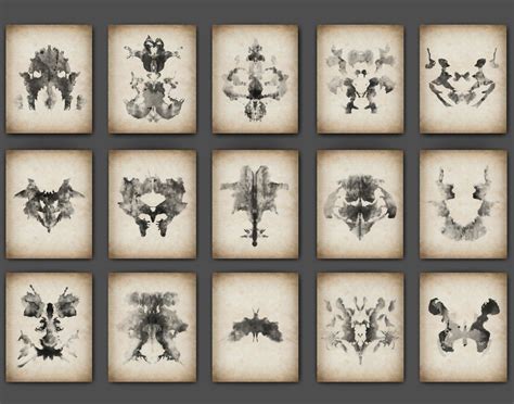 Rorschach Inkblot Test Artwork Vintage Medical Art Hermann Rorschach