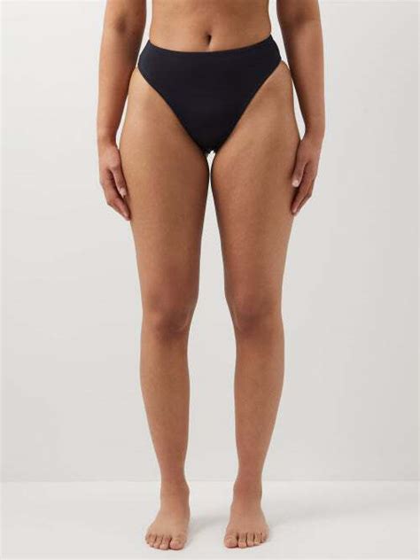 Buy Form And Fold The S Rise High Leg Bikini Briefs Black At