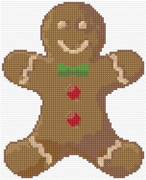 Cross Stitch Gingerbread Man Xstitch Chart Design Free Charts