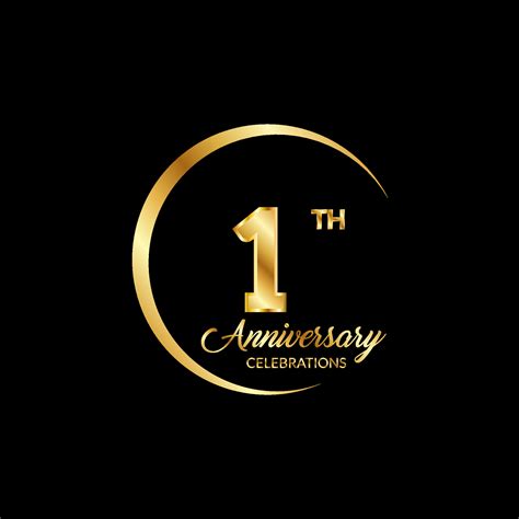 Years Anniversary Anniversary Template Design Concept With Golden