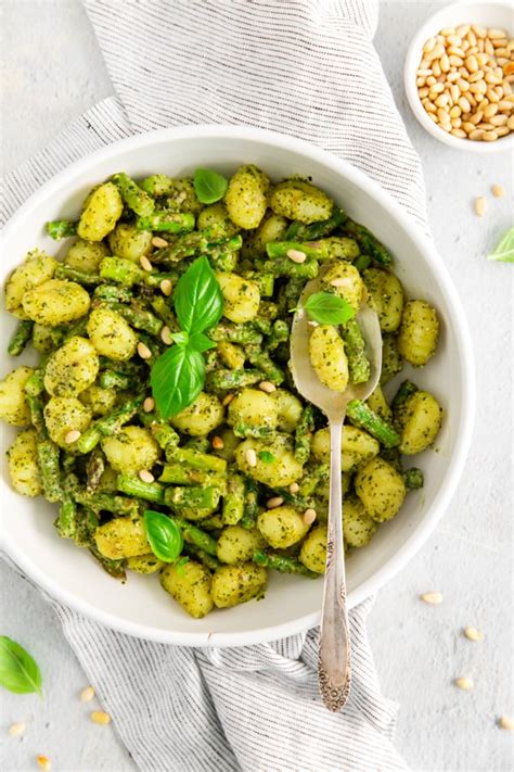 Pesto Gnocchi With Asparagus Nutmeg Nanny