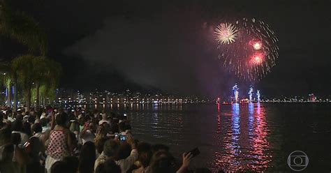 Jornal Nacional Festa Da Virada Em Florian Polis Tem Show De Fogos De