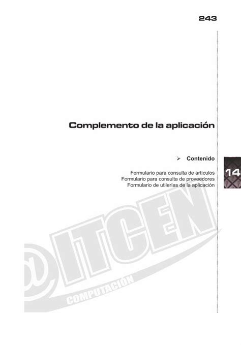 Pdf Complemento De La Aplicaci N Itcen Estructura De Base De