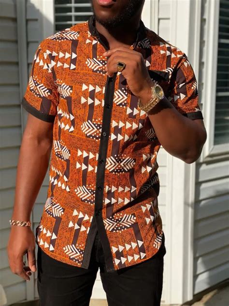 Nala Mens African Print Traditional Shirt Chimzi African Print