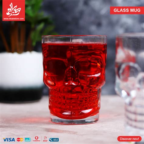 3D Glass Mug Skull Mkani