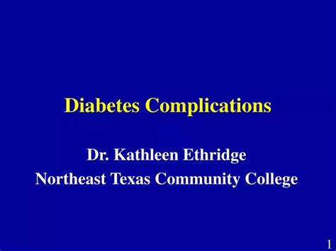 PPT - Diabetes Complications PowerPoint Presentation, free download ...