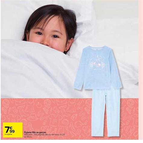 Promo Pyjama Fille Ou Gar On Chez Carrefour Market Icatalogue Fr