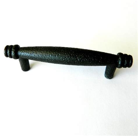 Rustic Hammered Black Solid Kitchen Cabinet Hardware 3cc Handle Pull