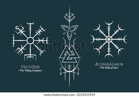 Viking Symbols Set Isolated Icons Pagan Stock Vector (Royalty Free ...