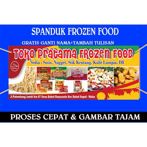 Jual Banner Spanduk Frozen Food Custom Nama Shopee Indonesia