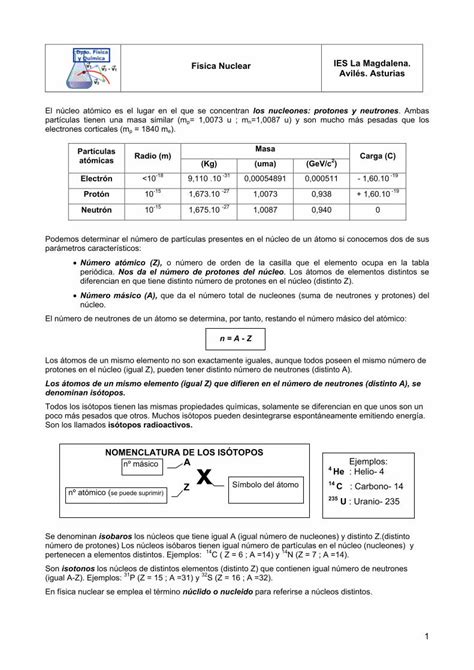 PDF Física Nuclear IES La Magdalena fisquiweb es conjunto de