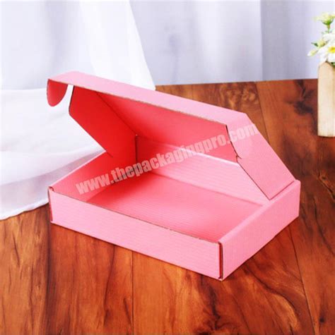 Kexin Custom Pink Kraft Paper Box Packaging Paper Box Clothing Package