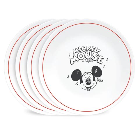 4 Pack Corelle Disney Commemorative Series Mickey Mouse Club Appetizer