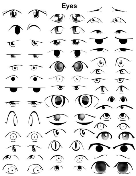 Cartoon Eyes Shapes Drawings