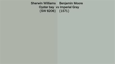 Sherwin Williams Oyster Bay Sw 6206 Vs Benjamin Moore Imperial Gray 1571 Side By Side Comparison