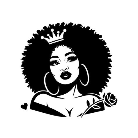 Mujer Afro Svg Vector Premium