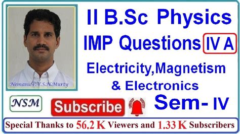 Physics 4a Imp Questions Sem Iv Ii Bsc Physics Imp Questions Physics Important Questions