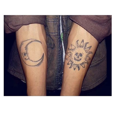 Moon And Sun Skull Tattoo Tattoos Skull Tattoo Infinity Tattoo