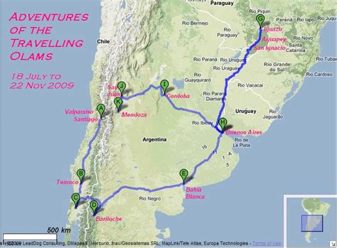 The Travelling Olams: Map of Araucania (9th region of Chile)