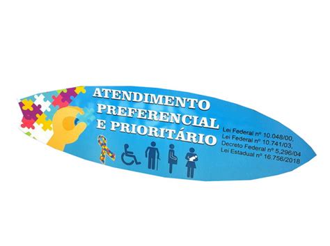 Placa Sinalizadora De Atendimento Priorit Rio Para Autistas